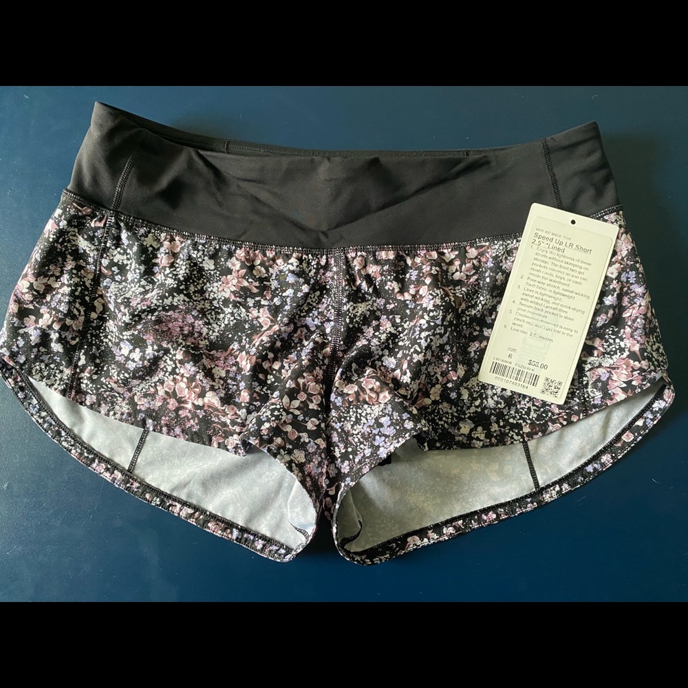 lululemon athletica speed up shorts 2.5” size 6
